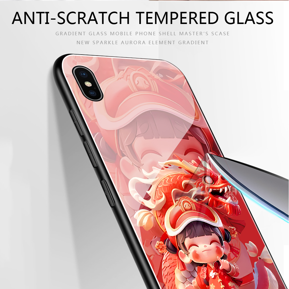 Jinsouwe Casing For Samsung Galaxy Note 10 Note 10 Lite Note 10 Plus Note 20 Note 20 Ultra Note 8 Note 9 Cartoon Dragon Baby Phone Case Shockproof Case Smooth Tempered Glass Protective Case