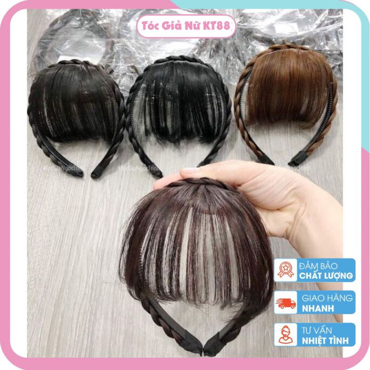 Tóc giả mái thưa đính cài