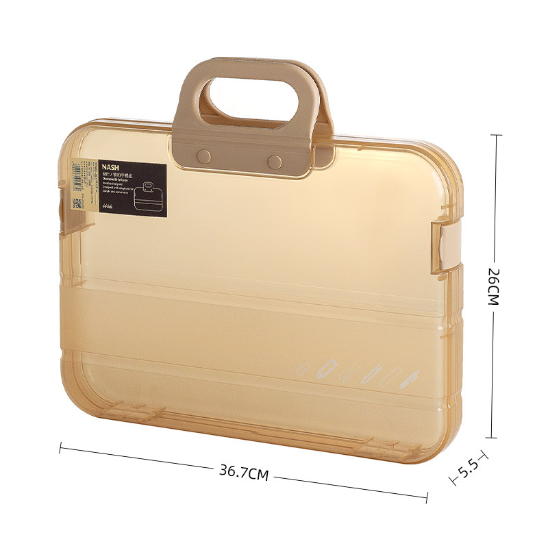Transparent plastic file bag Large folder A4 calligraphy file bag Test paper file storage bag