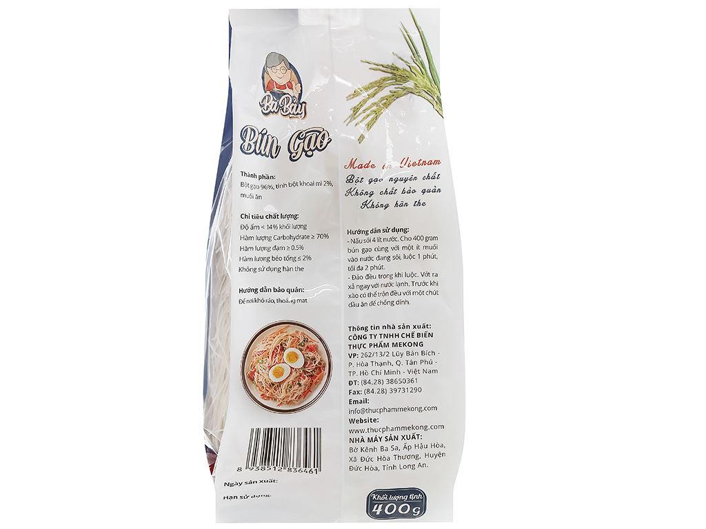 THỰC PHẨM KHÔ - BÚN GẠO LỨT BÀ BẢY 400GR
