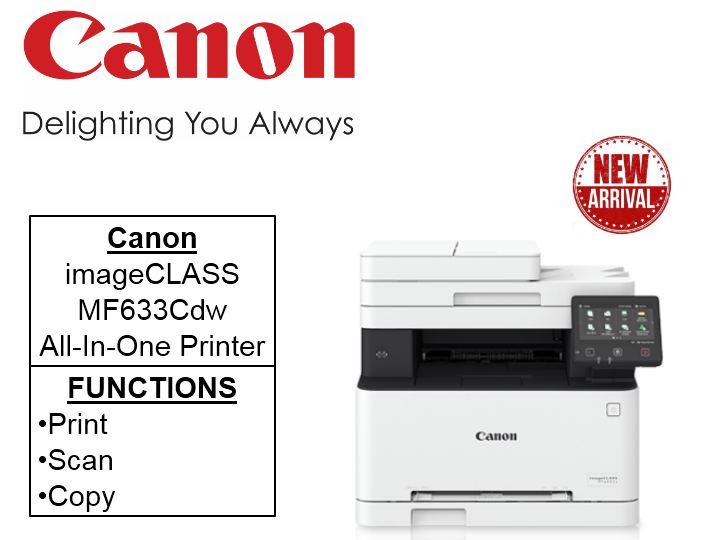 Canon imageCLASS MF633Cdw Color Laser Multi Function Printers MF 633cdw ...