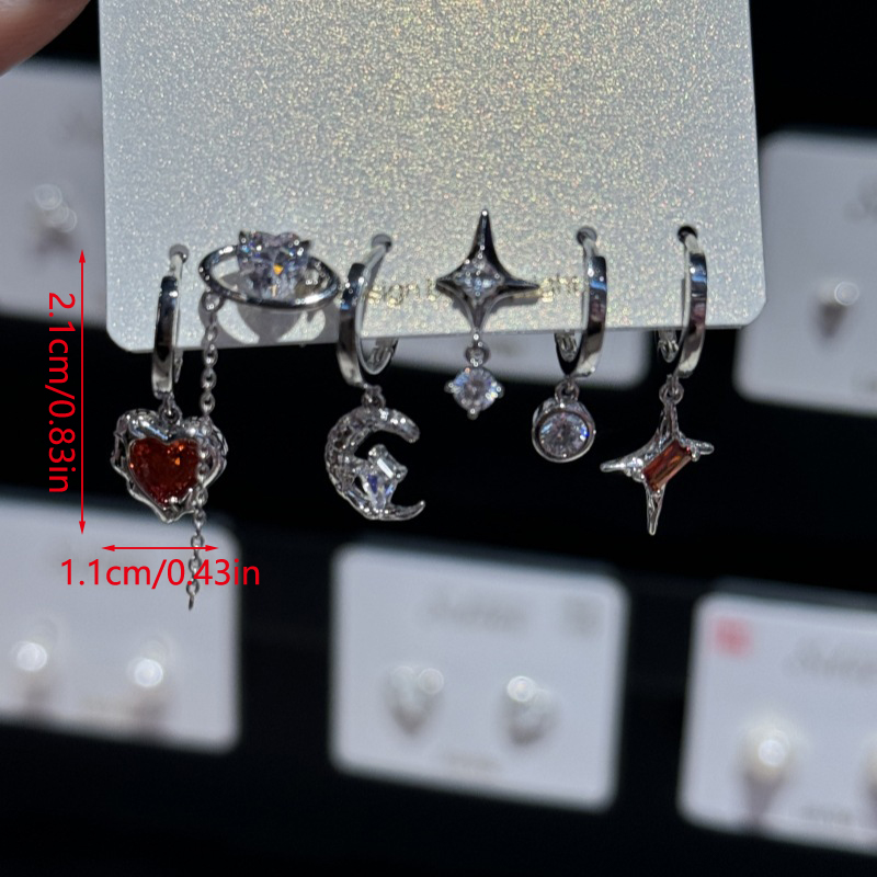 6Pcs/set%20Goth%20Punk%20Vintage%20Crystal%20Heart%20Moon%20Cross%20Star%20Pendant%20Earrings%20For%20Men%20Women%20Y2K%20Aesthetic%20Jewelry%20Accessories%20Qoddess%20-%20Image%204