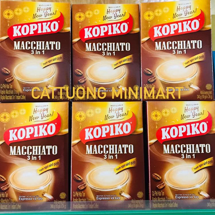 Cà phê (cafe) sữa KOPIKO MACCHIATO hộp 240g