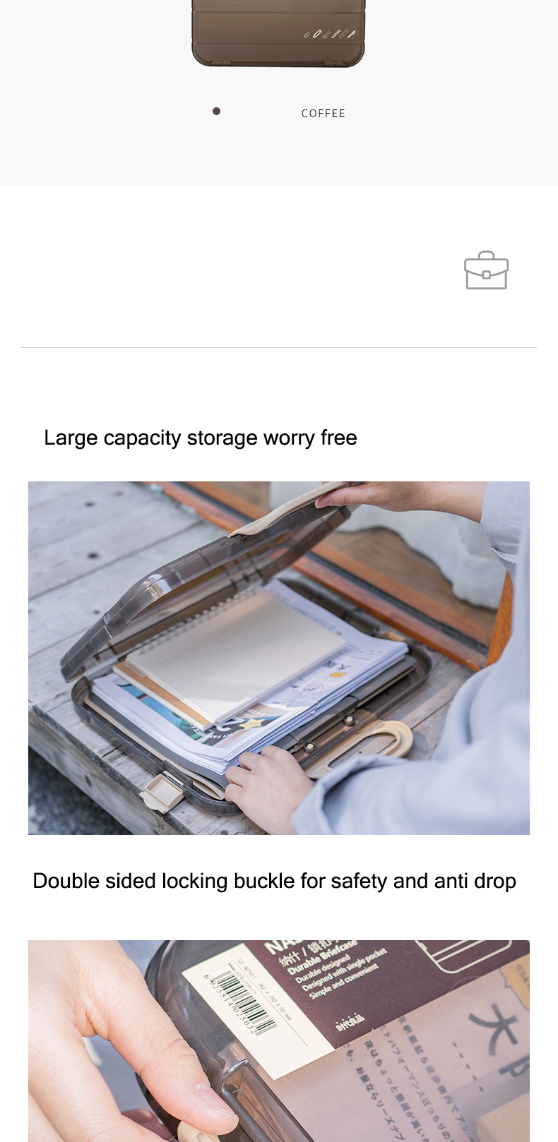 Information bag file bag Transparent plastic file bag for folder Portable file bag Large folder A4 information kit Test paper data storage bag