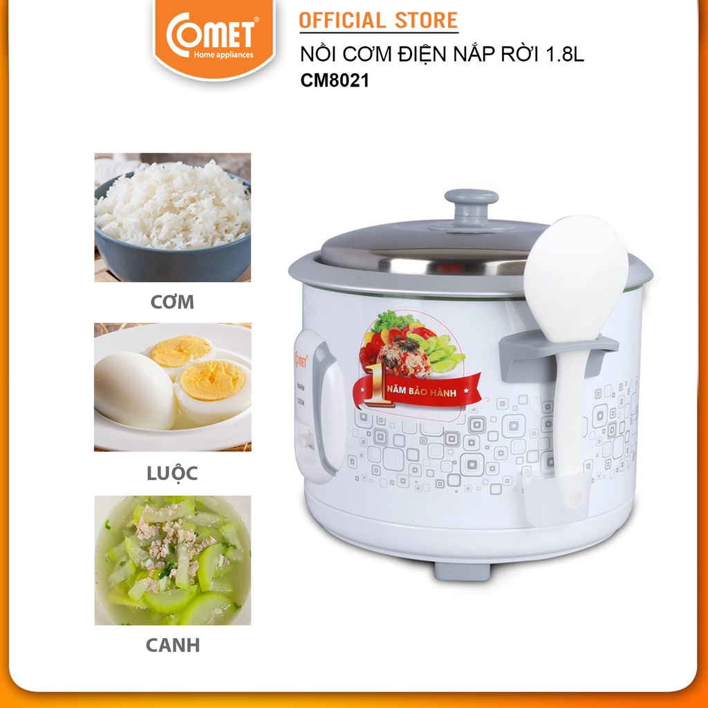 Nồi cơm điện nắp rời 1,8L COMET - CM8021