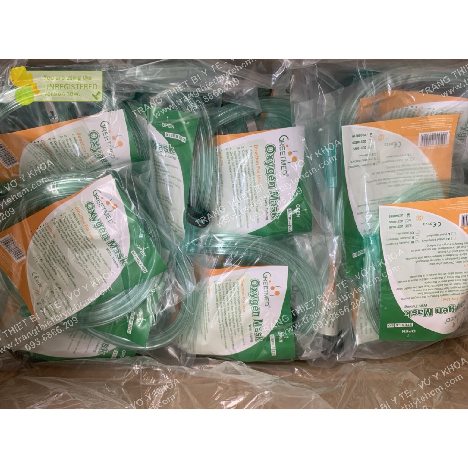 Mặt nạ thở oxy không túi, mask oxy, oxygen mask