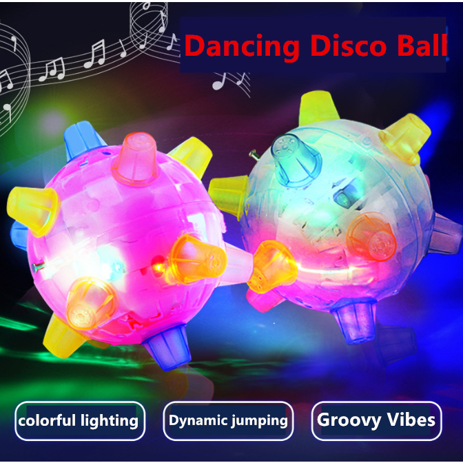 ArtCreativity Light Up Disco Balls Rubber Balls for Kids with Flashing