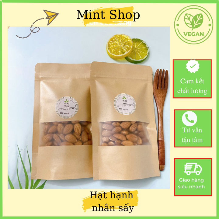 500Gram Hạt Hạnh Nhân Sấy Chín, Tách Vỏ