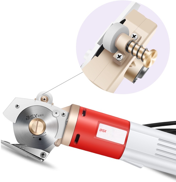 Máy cắt vải cầm tay dùng điện 220v,Kéo cắt vải điện BSX-65 tặng kèm lưỡi cắt