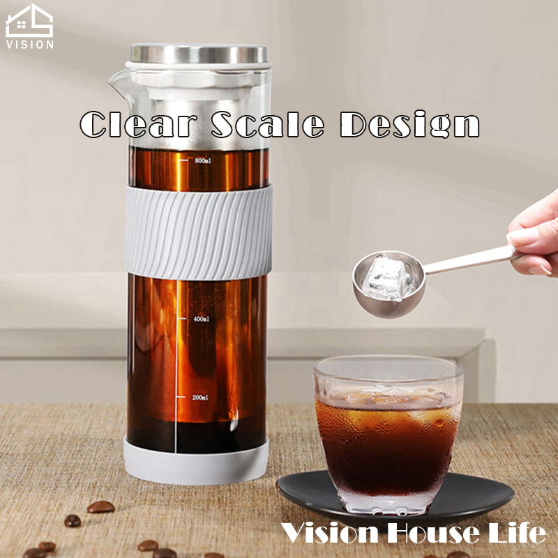 Tầm Nhìn 800Ml Cà Phê thức uống pha lạnh Nồi Được Xây Dựng Trong Lọc Di Động Lạnh Làm nguội Pha Nồi phích điện pha trà Lạnh Bình cà phê Lọc thức uống pha lạnh Nhà Sản Xuất Đồ Dùng Uống