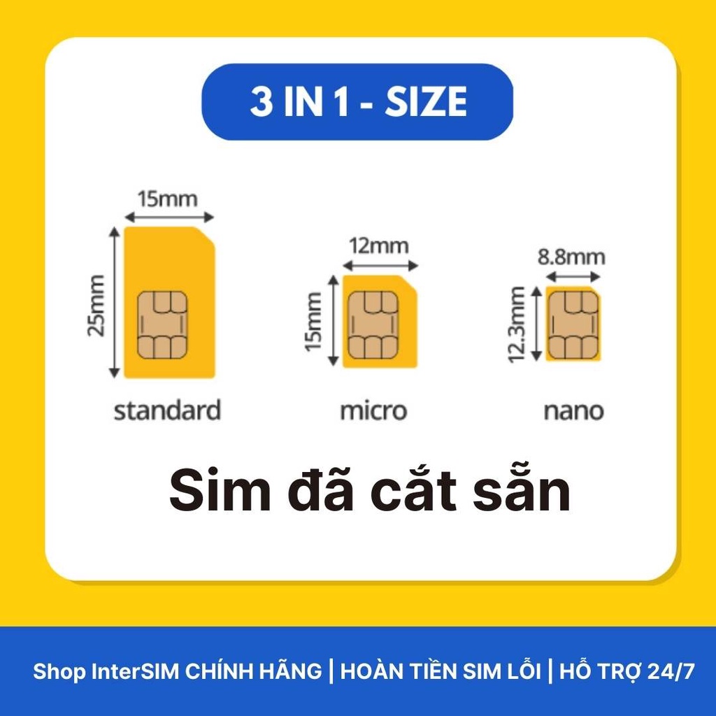 【Sim du lịch Đài Loan】【Nhà mạng Chunghwa】【Internet tốc độ cao 4G / 5G có Nghe gọi】Sim Du Lịch InterSIM giao hoả tốc HCM