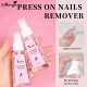 Monja 60/100/150ml Nail Glue Remover For Press on Nails,Transparent, Quick, Degreaser, Liquid Glue,Glue Remover For Artificial Nails,Smooth and Simple Operation,Clear Soild Nail Glue Fake Nail Adhesive Glue Remover DIY Manicure Tool. 
