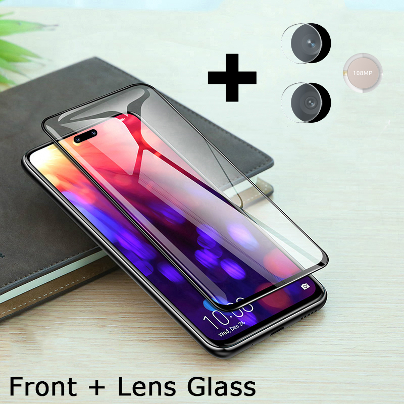 2 In 1 for Honor 600 Lite Screen Protector Tempered Glass Film + For Honor 600 Lite Lens Protector Glass Film.