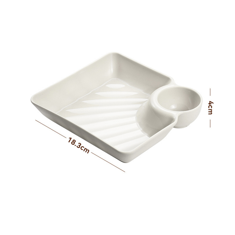 Dessert Tray Square Japanese Tableware Household Tableware Kitchen Accessories Tray Sauce Dish Dumpling Plate Serving Plate#tray*1