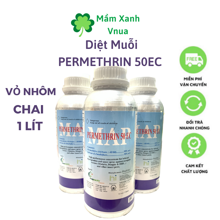Chai diệt muỗi map permethrin 50ec chai nhôm 1l, 500ml xuất xứ anh quốc, tiêu diệt côn trùng sâu bệnh