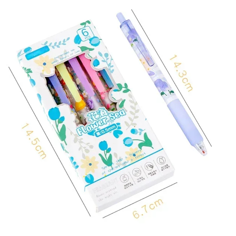 6Pcs/Set%20Spring%20Flowers%20Gel%20Pens%200.5mm%20Black%20Ink%20Kawaii%20Quick%20Drying%20Ballpoint%20For%20Girls%20Writing%20Pens%20School%20Supplies%20Stationery%20Fayshow%20-%20Image%204