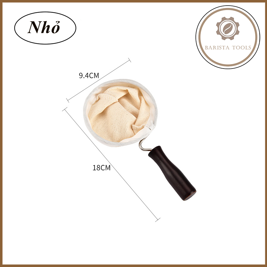 Vợt lọc cà phê cán gỗ  Dụng cụ Barista