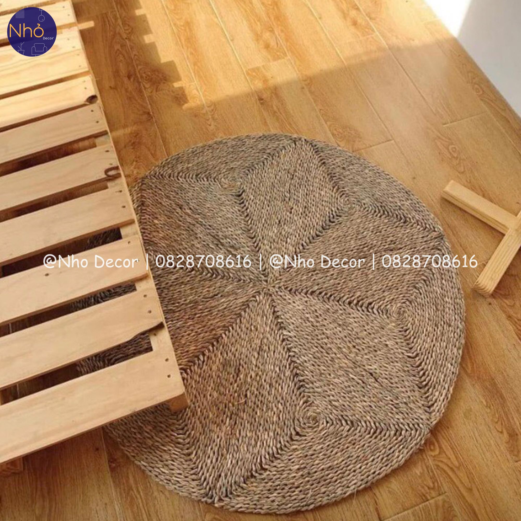 Round seagrass carpet D100