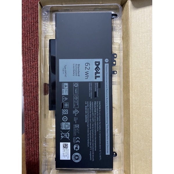 Pin laptop dell 62wh latitude e5450 e5470 e5550 e5570 6mt4t