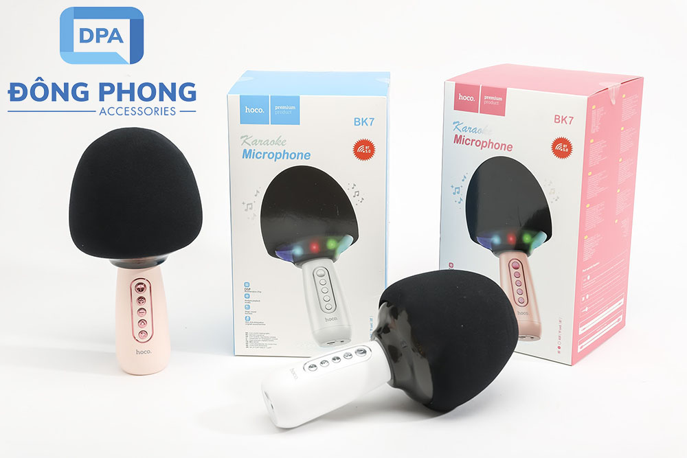 Micro Karaoke Kèm Loa Bluetooth Hoco BK7 Chính Hãng