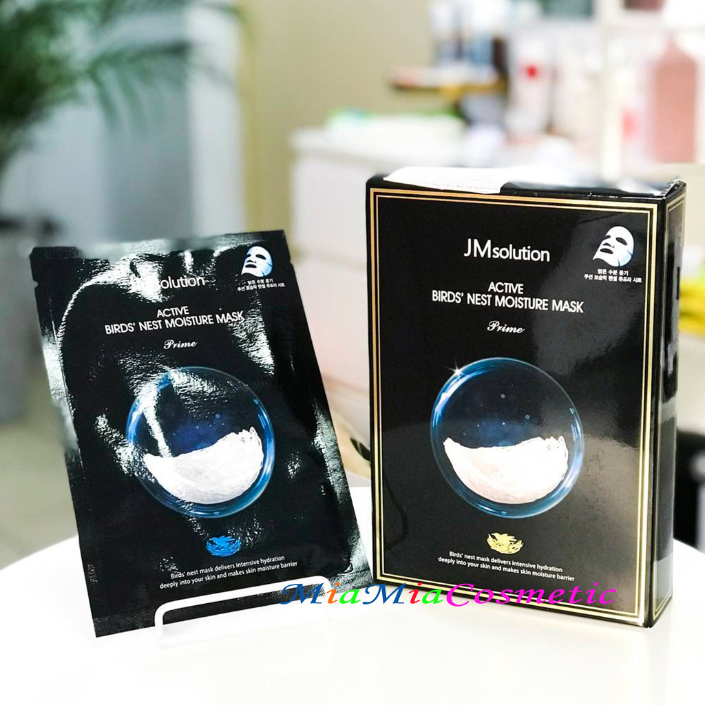 Mặt nạ jmsolution tổ yến jm solution active bird's nest moisture mask prime cấp ẩm mềm mượt, phục hồi trẻ hóa da