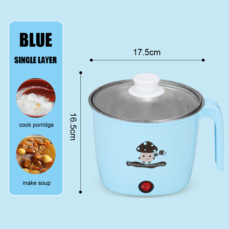 [Ready Stock] Portable Mini Rice Cooker 1.8L Frying Pan Electric Cooker