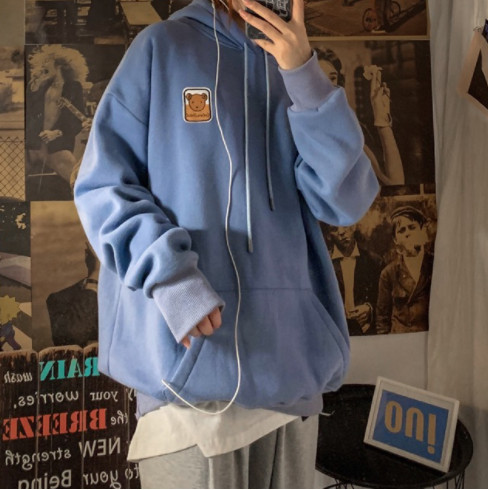 Áo hoodie lô gô gấu