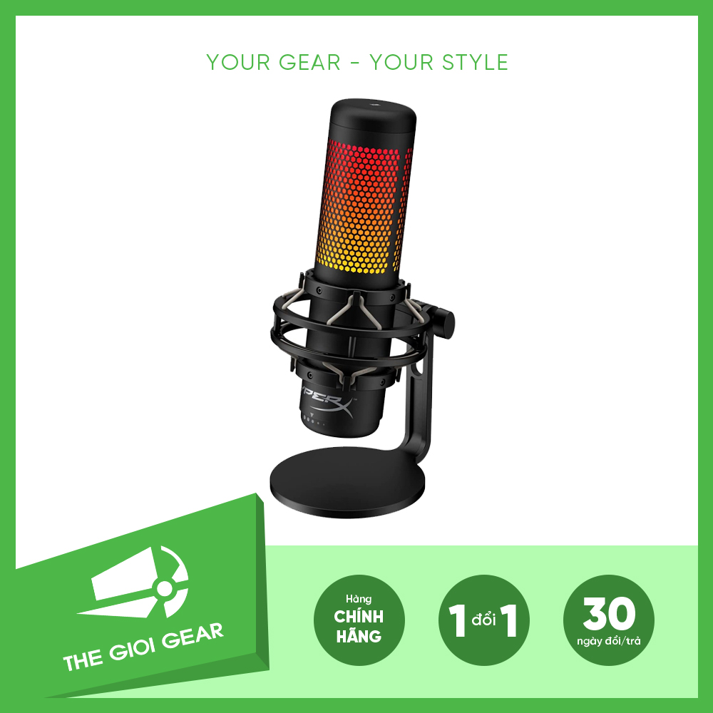 Thiết Bị Thu Âm - Micro Thu Âm Chuyên Nghiệp cho Streamer HyperX Quadcast S Led Rgb