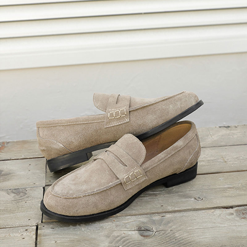 AOKANG Retro Japanese style simple topstitch matte loafers for women in autumn and winter