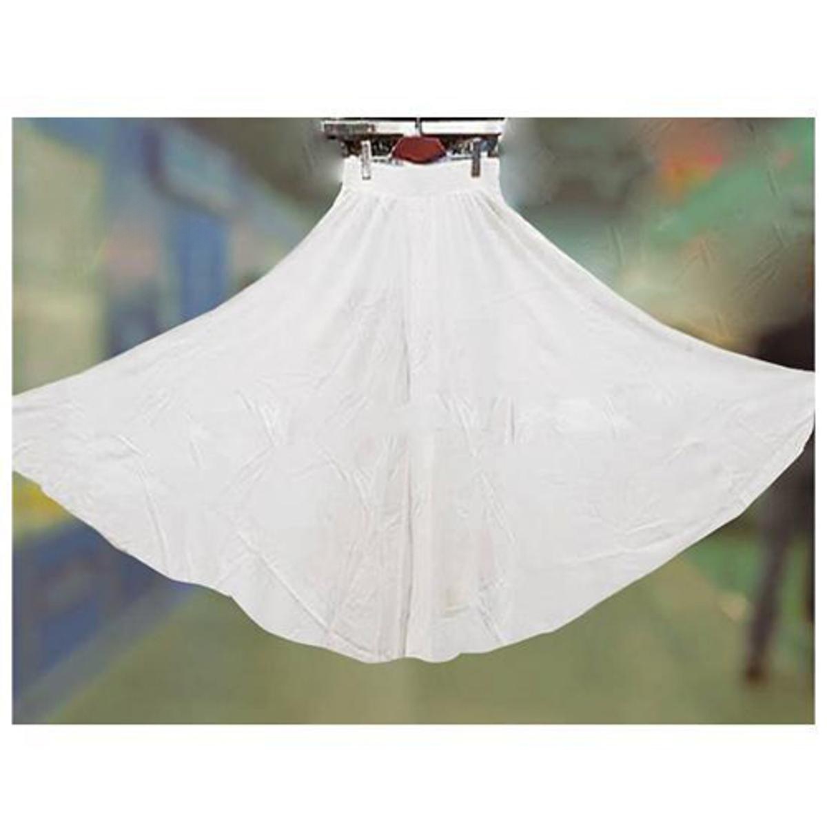 Women's Linen Skirt Palazzo High Waist A-Line Midi Skirt for Spring Summer Autumn