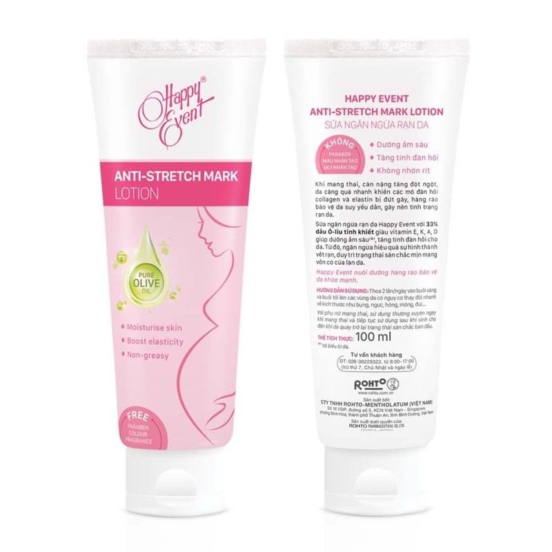 [HCM]Sữa chống rạn da Happy Event 100ml