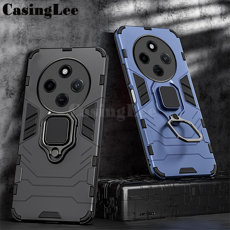 For Redmi 14C Case Shockproof Armor Stand with Holder Car adsorb Ring For Xiaomi Redmi 14C Back cover Phone Cases.