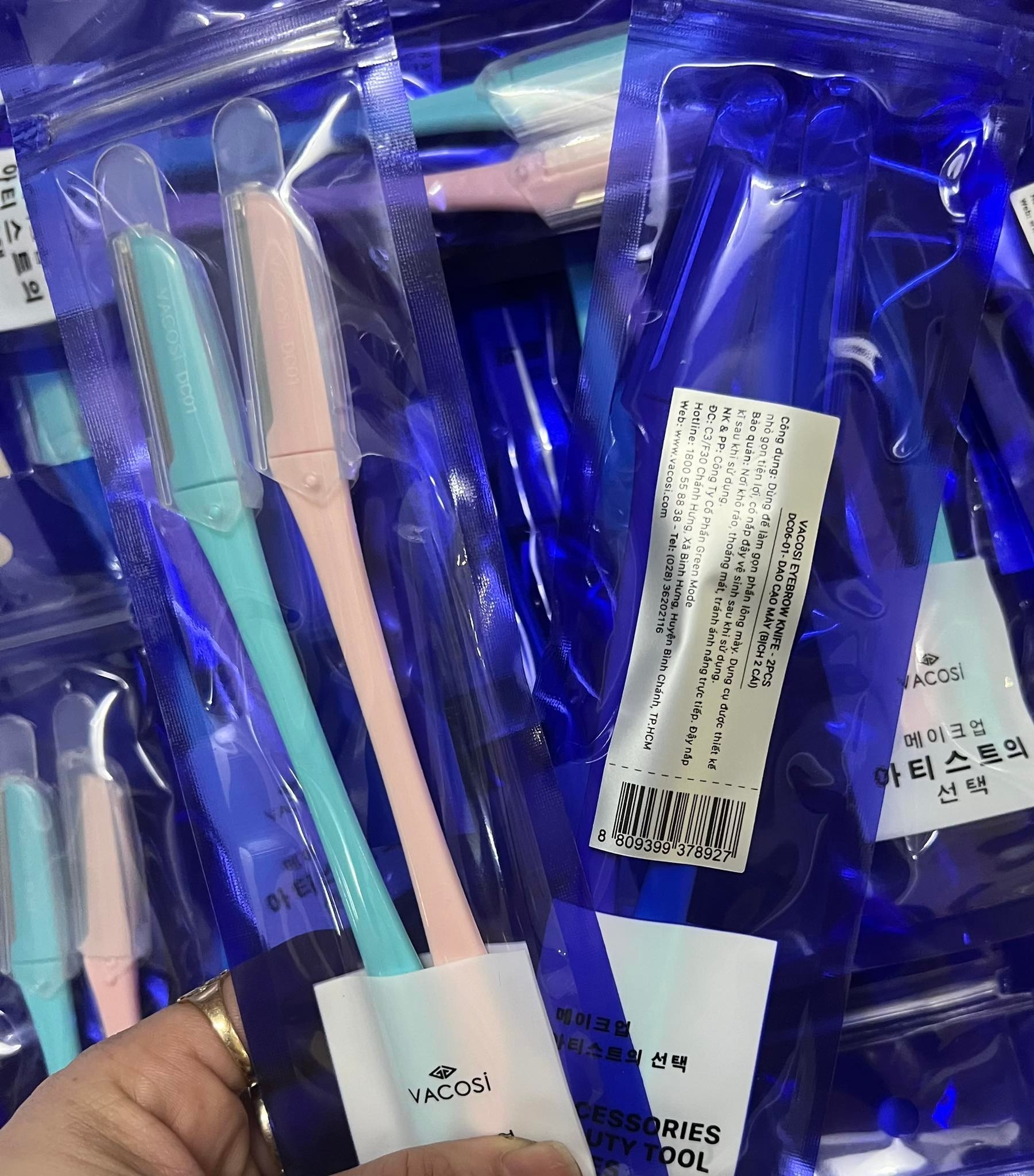 Dao cạo lông mày Vacosi Eyebrow Knife DC01 (2 cây/ túi)