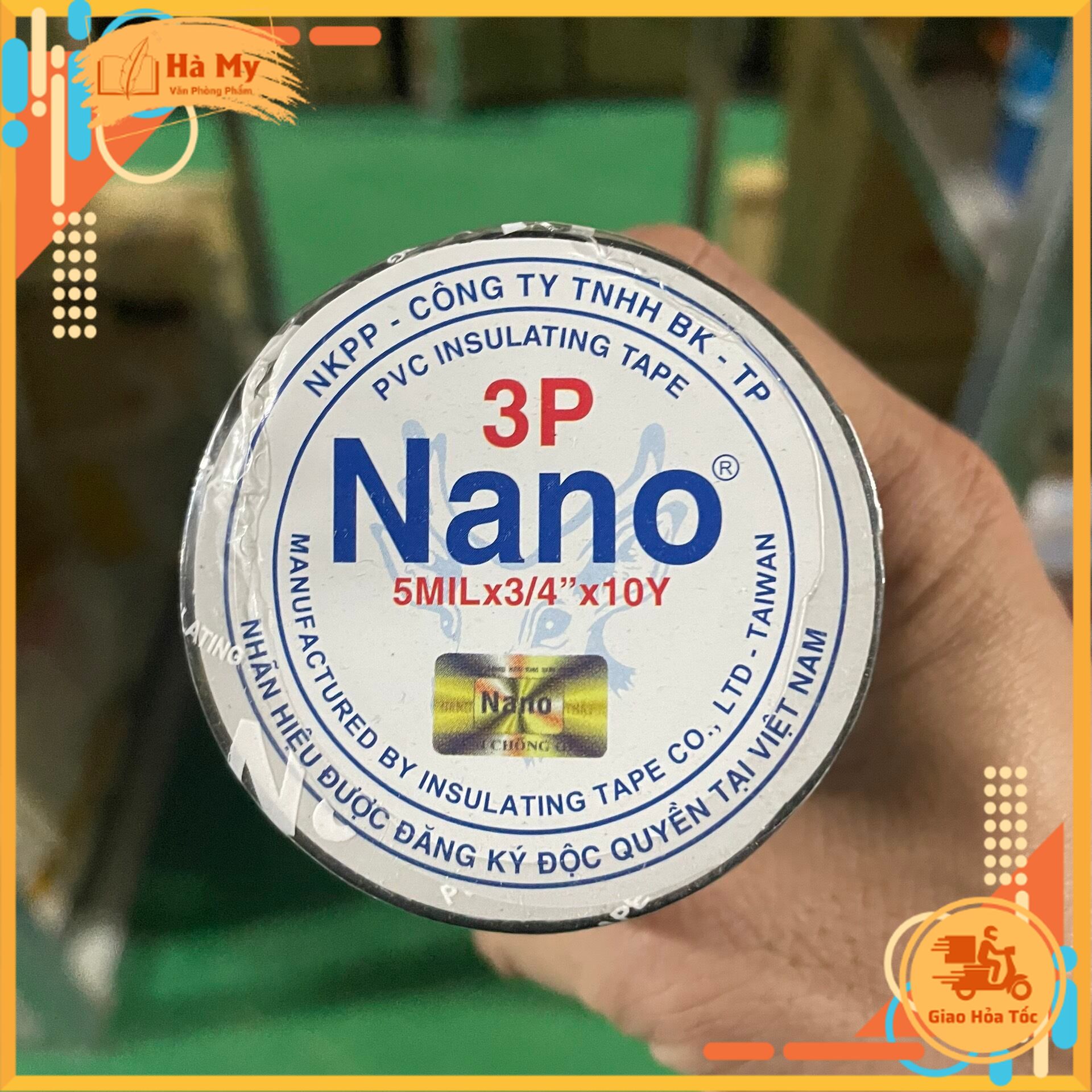 Băng Keo Điện Nano ĐEN, Băng Keo Đen Cách Điện, Co Giãn Và Siêu Dai, Độ Bám Dính Tốt