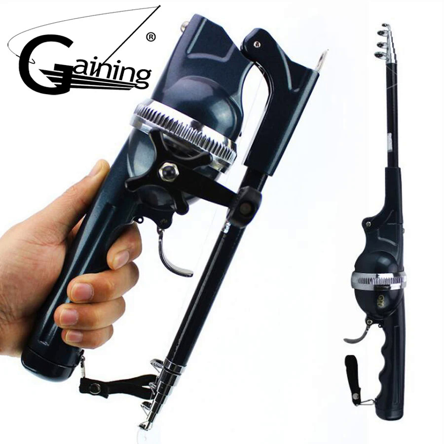 Cần câu cá mini thu gọn 134cm cần câu gấp gọn di động kết hợp với dây cuộn Cần Câu Cá cdn6999
