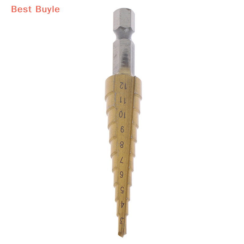 💖Best Buyle HITN Mũi Khoan Bậc Tráng 3-12Mm Mũi Khoan Tay Cầm Lục Giác Dụng Cụ Khoan Kim Loại