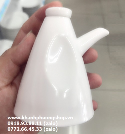 Bình đựng nước tương, nước mắm sứ Minh long - bình đựng nước tương, nước mắm