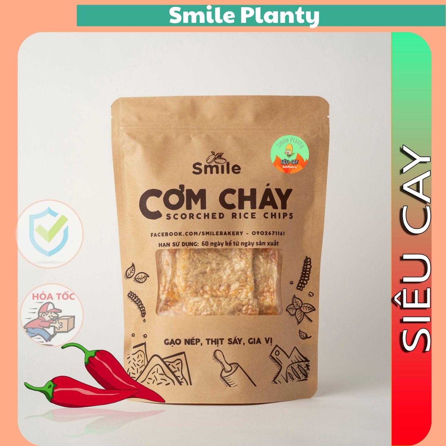 Cơm cháy siêu cay , cơm cháy vệ sinh nhà làm - SmilePlanty