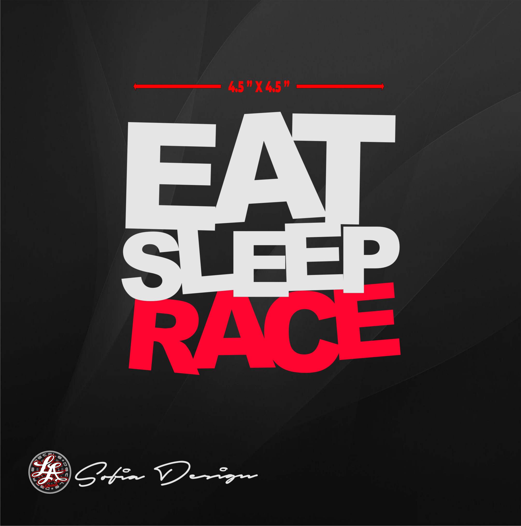 Sticker Eat Sleep Race