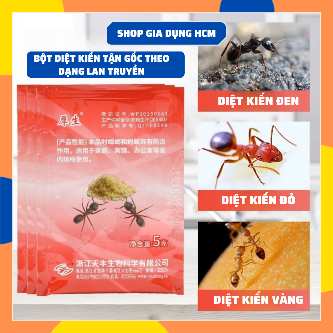 Thuốc diệt kiến tận gốc xử lý được kiến đen , kiến vàng , kiến đỏ diệt tận gốc theo dạng lan truyền