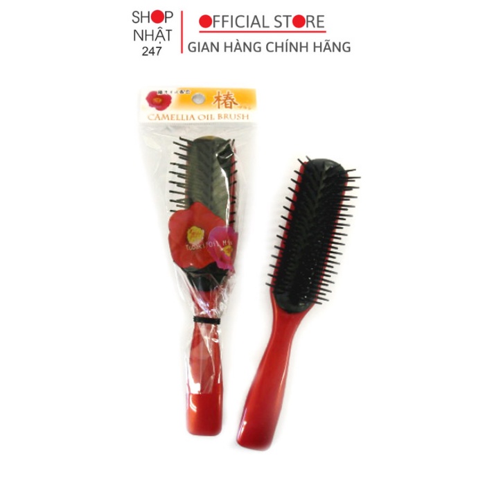 Lược chải tóc Sakura màu đỏ Nội địa Nhật Bản