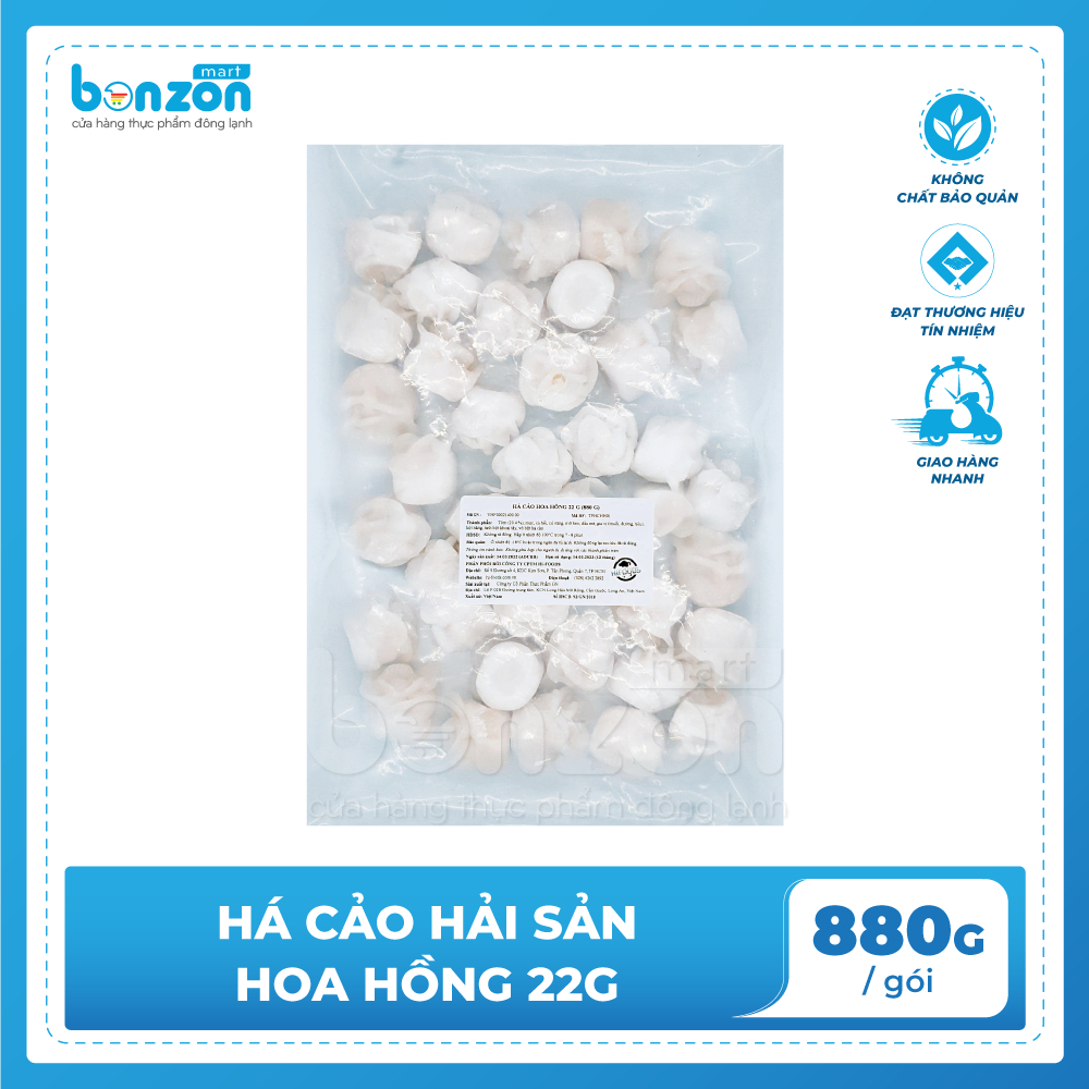 Bonzon - Há cảo hải sản hoa hồng 880g