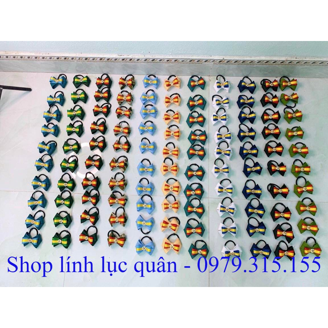 Dây cột tóc các ngành binh chủng, quà tặng lính