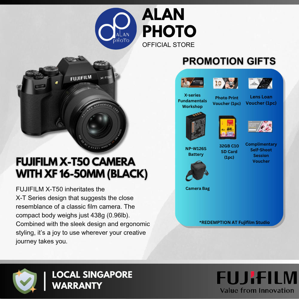 FUJIFILM X-T50 XT50 Body 15-45mm 16-50mm Fujifilm Singapore