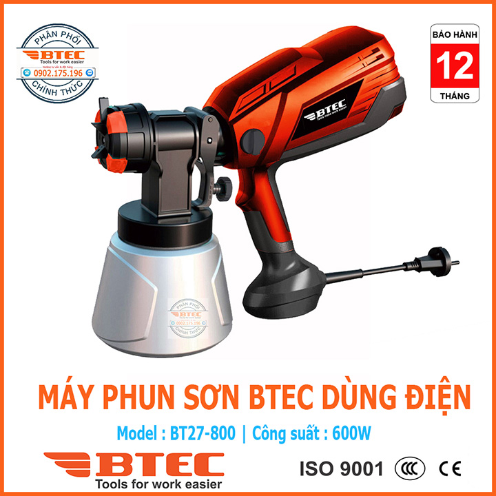 Máy Phun Sơn Cầm Tay Dùng Điện 600W ( Kèm 4 béc phun )