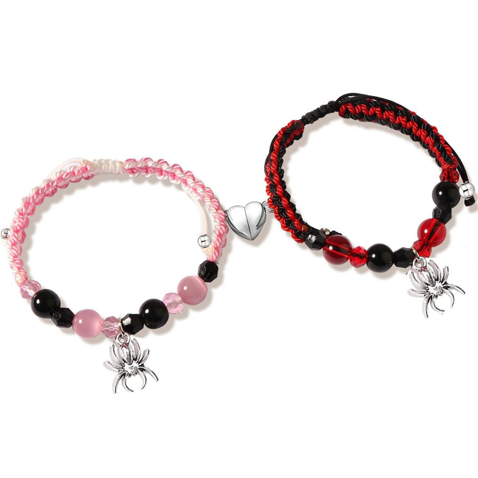 2024 New Bat Spider Friendship Bracelets Best Friend Bff Halloween Christmas Matching Rope Chain Bracelets Couples Family Sister. 