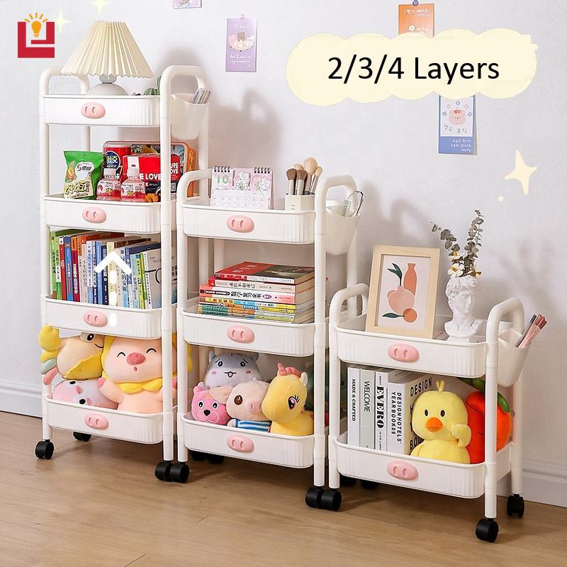 YONUO Trolley shelves, floor-to-ceiling kitchen, bathroom, mobile snacks, multi-level bedroom storage shelves