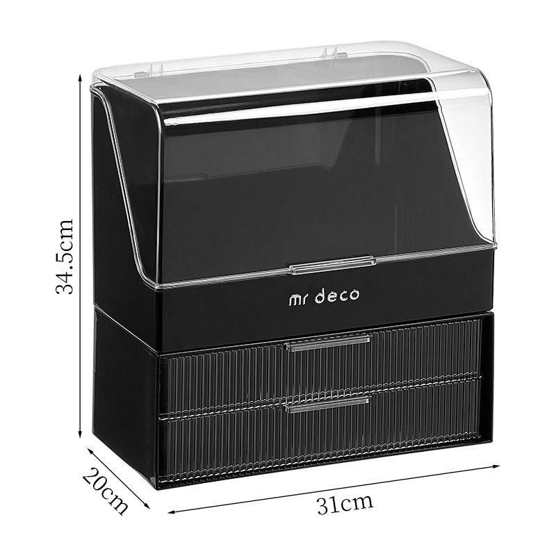 Cosmetic storage box desktop dustproof dressing table skin care product lipstick storage rack transparent acrylic organizing box cabinet