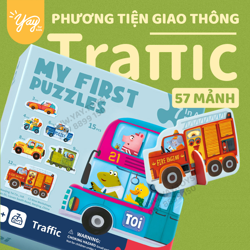 [6 CHỦ ĐỀ] Bộ Xếp Hình Đầu Đời Cho Bé 2+ - MY FIRST PUZZLE TOI