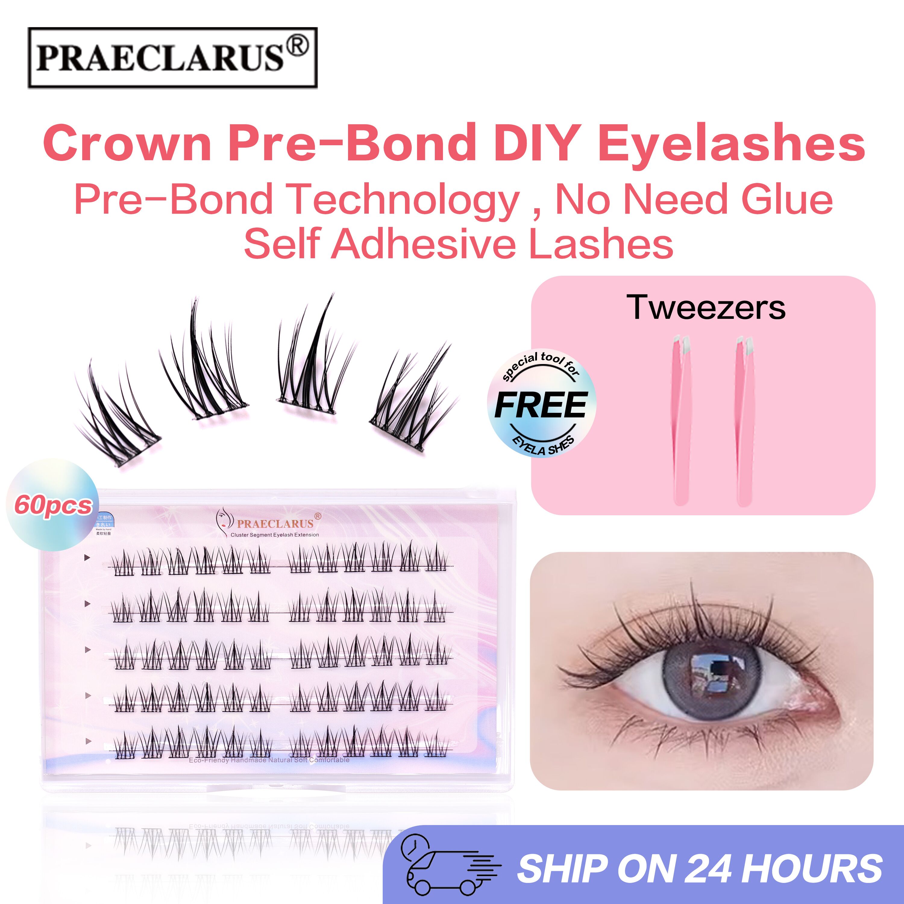 [No Need Glue]PRAECLARUS Crown Pre-Bond Technology No Glue Needed DIY ...